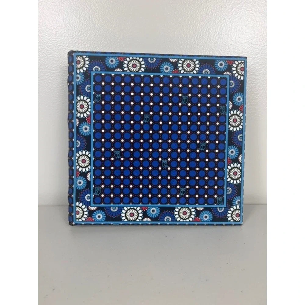 Vera Bradley Night Owl Photo Album Blue Floral Polka Dot Barnes & Noble 926013